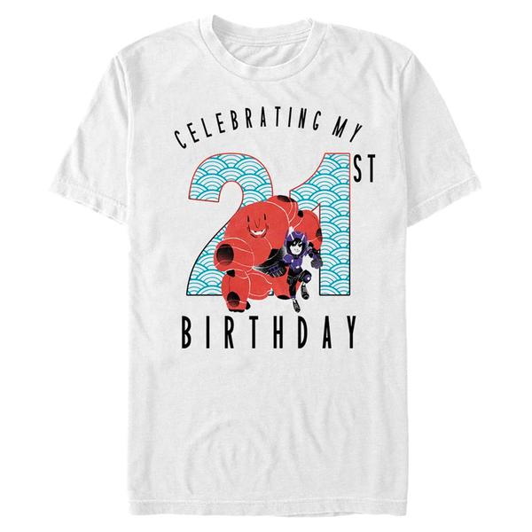 Aperçu: Disney - Les Nouveaux Héros - Big Hero 6 Movie Baymax 21 Years - Birthday - Homme T-shirt - Blanc - Devant Aperçu: Disney - Les Nouveaux Héros - Big Hero 6 Movie Baymax 21 Years - Birthday - Homme T-shirt - Blanc - Devant