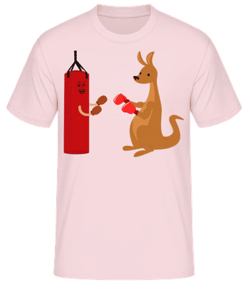 Boxing Kangaroo - Pánske basic tričko - Ružová - Predné