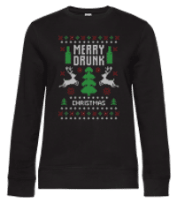 Merry Drunk Christmas - Sweat-shirt standard pour femme - Noir - Devant