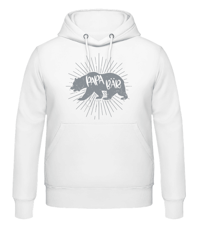 Vorschau: Papa Bär - Männer Hoodie - Weiß - Vorne