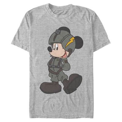 Disney - Mickey Mouse - Mickey Mouse Mickey Jet Pilot - Men's T-Shirt - Heather grey - Front