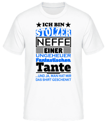 Stolzer Neffe einer Tante - Männer Basic T-Shirt - Weiß - Vorne