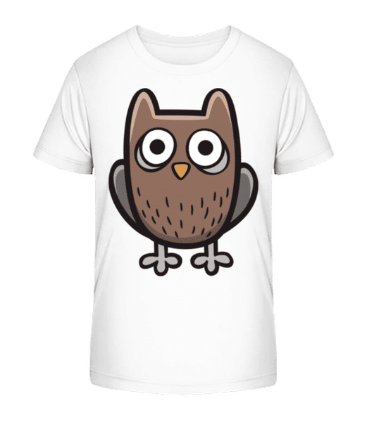 Aperçu: Hibou De Bande Dessinée - T-shirt bio Enfant Stanley Stella 2.0 - Blanc - Devant