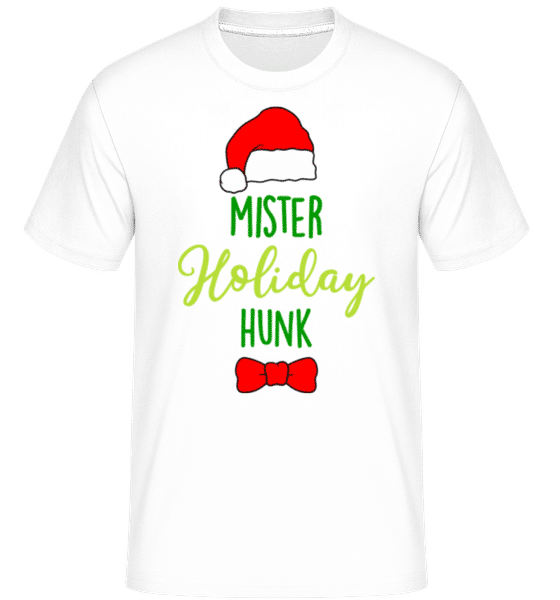 Aperçu: Mister Holy Hunk -  T-Shirt Shirtinator homme - Blanc - Devant