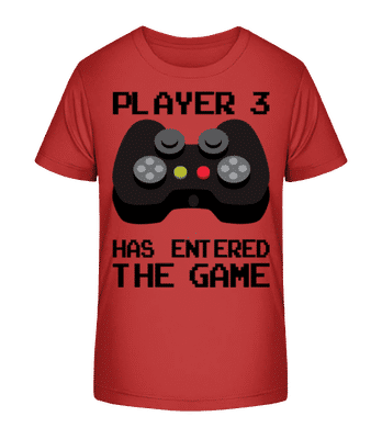 Player 3 Entered The Game - T-shirt bio Enfant Stanley Stella 2.0 - Rouge - Devant