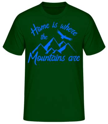 Home Is Where The Mountains Are - Männer T-Shirt B&C - Flaschengrün - Vorne
