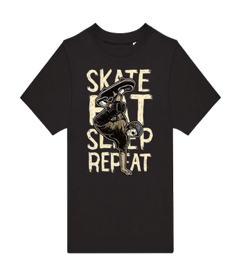 Skate Eat Sleep Repeat - Kids B&C T-Shirt - Black - Front