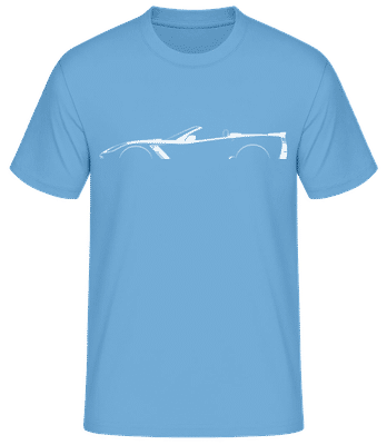 'Chevrolet Corvette C7 Z06' Silhouette - Männer Basic T-Shirt - Hellblau - Vorne