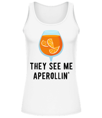 They see me Aperollin' - Débardeur Femme - Blanc - Devant
