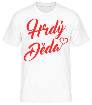 Hrdý Děda - Pánské basic tričko - Bílá - Napřed