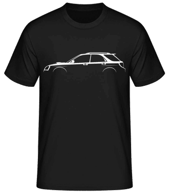'Subaru Impreza WRX GG 2002' Silhouette - Camiseta básica para hombre - Negro - delante