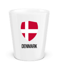 Denmark - Schnapsglas - Weiß - Vorne