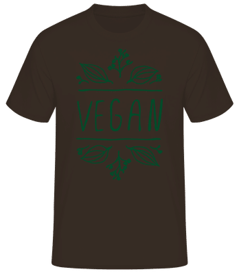 Signe Végétalien - T-shirt standard Homme - Marron - Devant