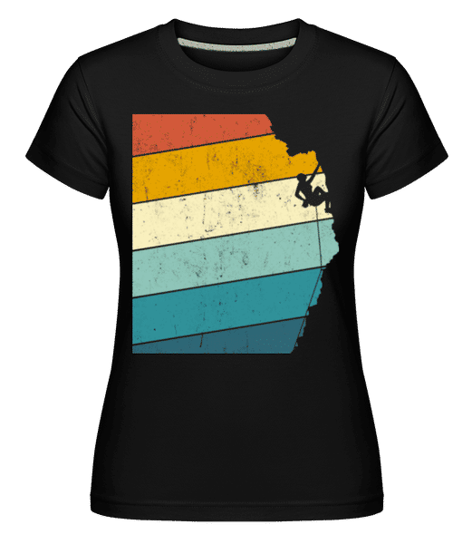 Preview: Retro Climber Woman -  Shirtinator Women's T-Shirt - Black - Front
