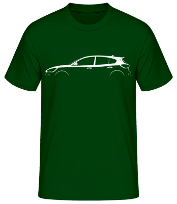 'Ford Focus ST MK IV' Silhouette - Pánske basic tričko - Bottle green - Predné