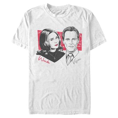 Marvel - WandaVision - Scarlet Witch & Vision Out Of Register Print - Men's T-Shirt - White - Front