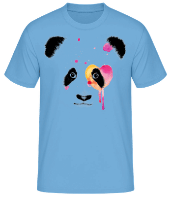 Panda Aquarelle - T-shirt standard Homme - Bleu clair - Devant