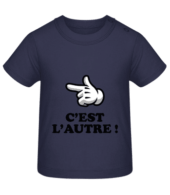 C’est L’autre - T-shirt Bébé - Bleu marine - Devant