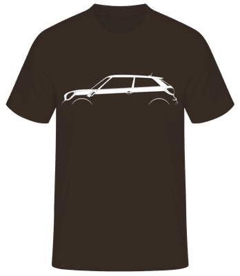 'Mini Cooper Paceman (R61)' Silhouette - Pánské basic tričko - Hnědá - Napřed
