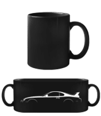 'Toyota Supra A80' Silhouette - Schwarze Tasse - Schwarz - Vorne