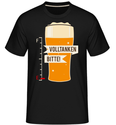 Bier Volltanken Bitte - Shirtinator Männer T-Shirt - Schwarz - Vorne
