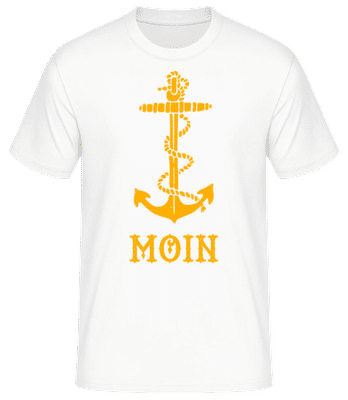 Moin Anker Hamburg - Männer Basic T-Shirt - Weiß - Vorne