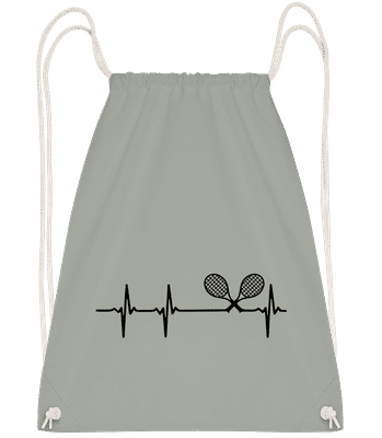 Heartbeat Tennis - Drawstring Backpack - Anthracite - Vorn