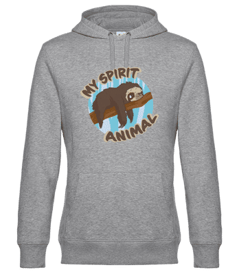 My Spirit Animal - Sweat à capuche standard homme - Gris chiné - Devant