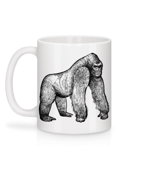 Aperçu: Gorilla - Mug en céramique blanc - Blanc - Derrière