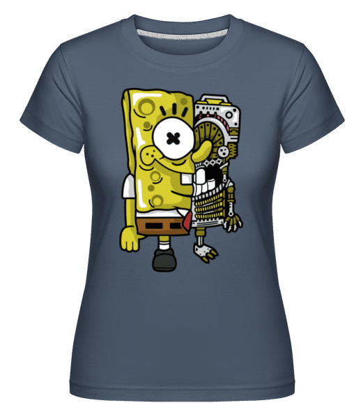 Aperçu: Spongebob -  T-shirt Shirtinator femme - Bleu denim - Devant