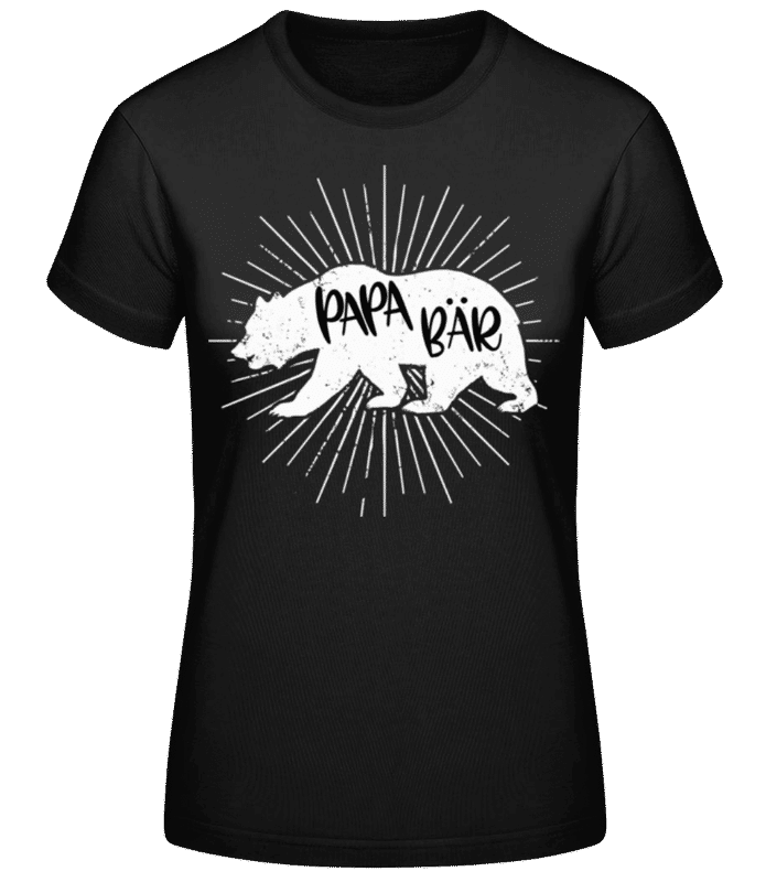 Vorschau: Papa Bär - Frauen T-Shirt B&C - Schwarz - Vorne