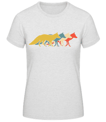   Fox Colorful - Women's Basic T-Shirt - Heather grey - Front