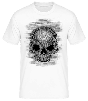 Bicycle Chains Skull - Men's B&C T-Shirt - White - Front
