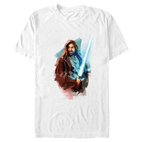 Aperçu: Star Wars - Obi-Wan Kenobi - Obi-Wan Kenobi Kenobi Paint - Homme T-shirt - Blanc - Devant
