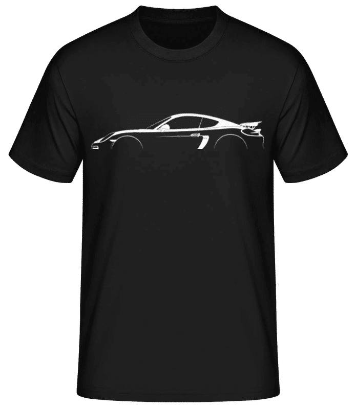 Preview: 'Porsche Cayman GT4 (981)' Silhouette - Men's Basic T-Shirt - Black - Front