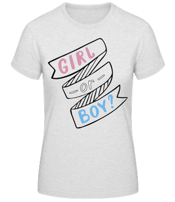 Girl Or Boy? - Camiseta básica de mujer - Gris moteado - delante