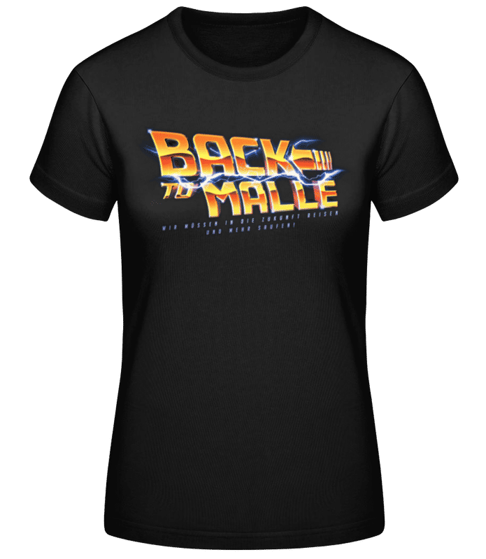 Vorschau: Mallorca Back To Malle - Frauen Basic T-Shirt - Schwarz - Vorne
