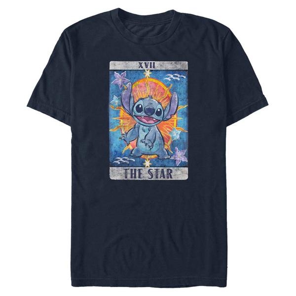 Aperçu: Disney - Lilo & Stitch - Stitch Tarot - Homme T-shirt - Bleu marine - Devant