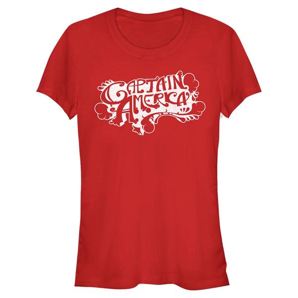 Aperçu: Marvel - Avengers - Captain America Vintage - Femme T-shirt - Rouge - Devant