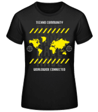 Rave - Dámské basic tričko - Černá - Napřed