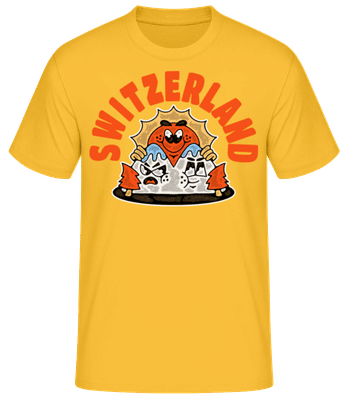 Switzerland - Men's Basic T-Shirt - Golden yellow - Front
