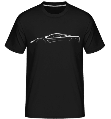 'McLaren F1' Silhouette - Shirtinator Men's T-Shirt - Black - Front
