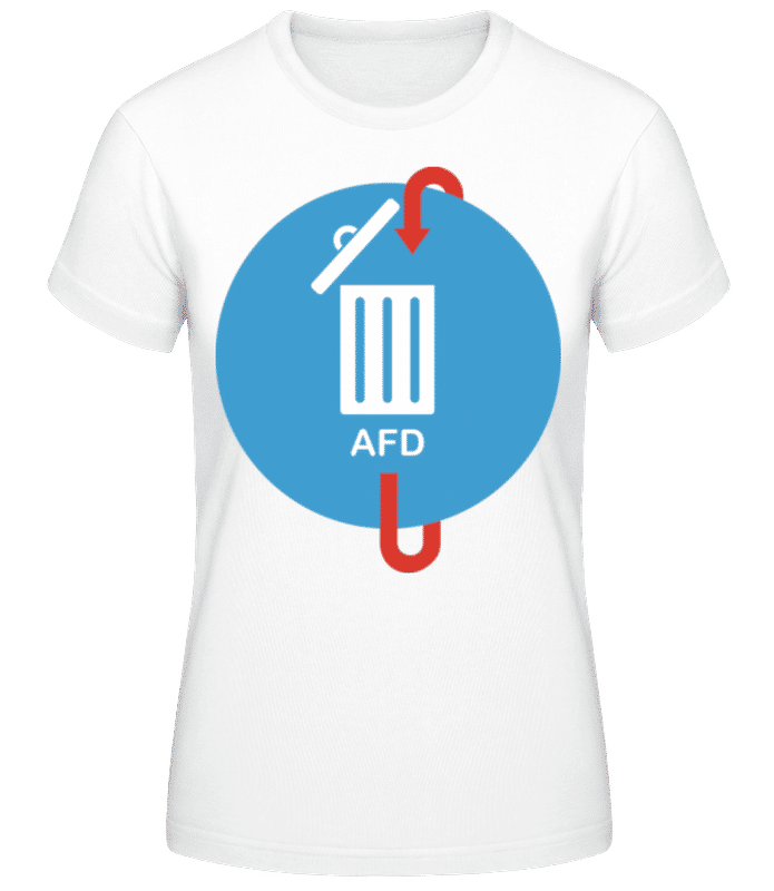 Vorschau: AFD Mülleimer - Frauen T-Shirt B&C - Weiß - Vorne
