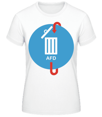 AFD Mülleimer - Frauen T-Shirt B&C - Weiß - Vorne