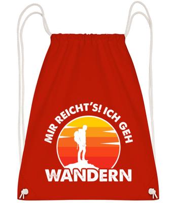 Mir Reichts Ich Geh Wandern - Turnbeutel - Rot - Vorne
