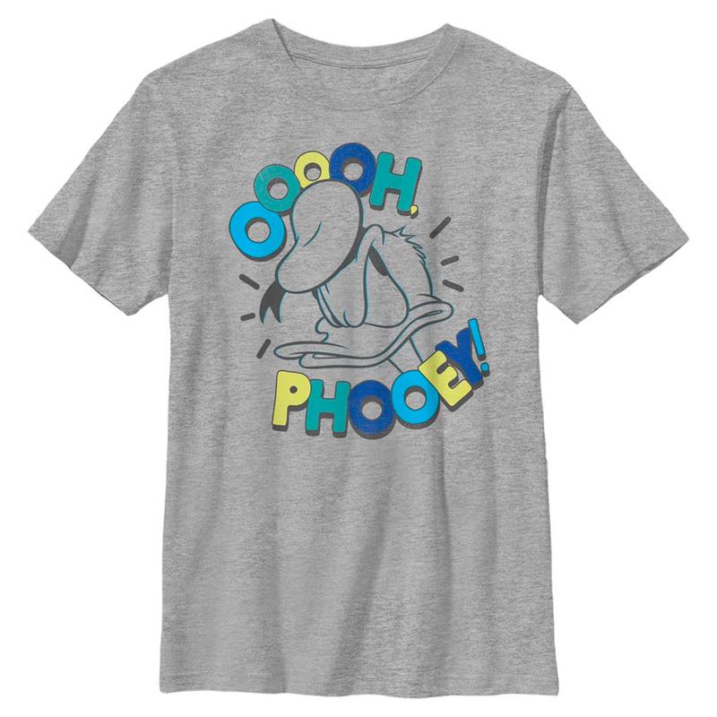 Náhľad: Disney Classics - Mickey Mouse - Donald Duck Cartoon Phooey - Detské Tričko - Melírovo šedá - Predné