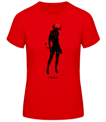 Female Zodiac Sign Taurus - T-shirt standard Femme - Rouge - Devant