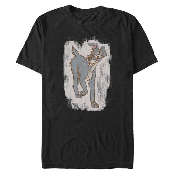 Aperçu: Disney Classics - La Belle et le Clochard - Tramp Pose - Homme T-shirt - Noir - Devant