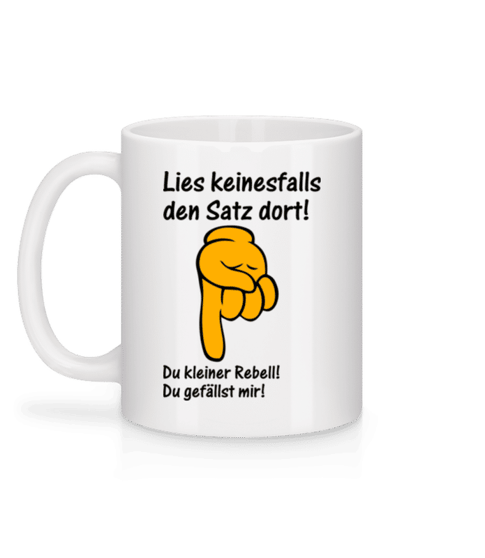 Vorschau: Du Kleiner Rebell - Tasse - Weiß - Hinten