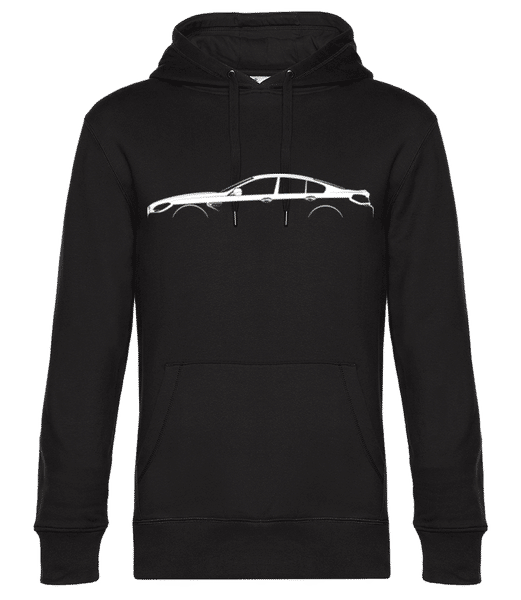 Aperçu: 'BMW M6 Gran Coupe' Silhouette - Sweat à capuche premium Unisexe - Noir - Devant
